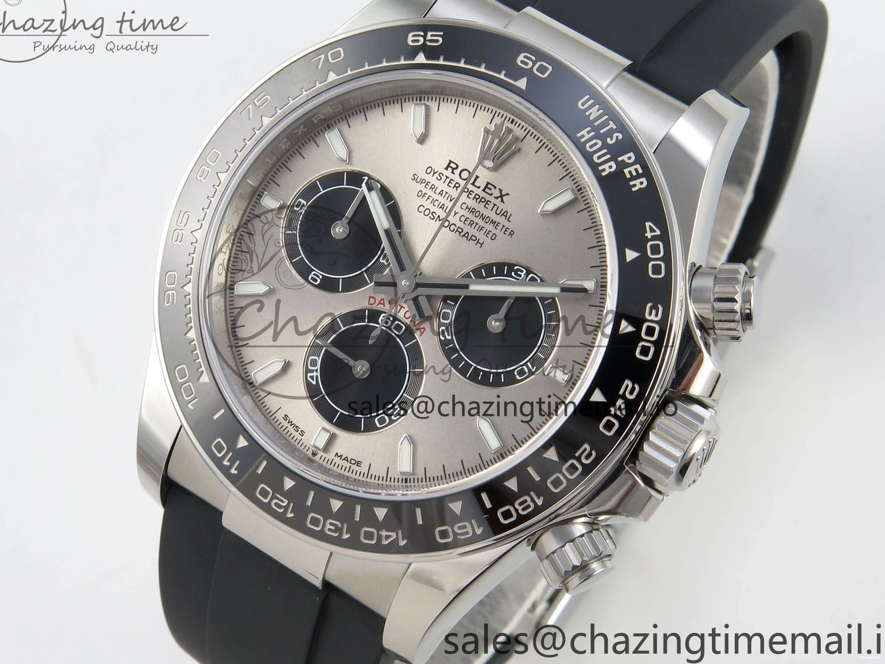 VS4131 Oysterflex Strap Gray VSF Best Black on Edition Daytona Dial V2 (Weighted) 1:1 126519 0225